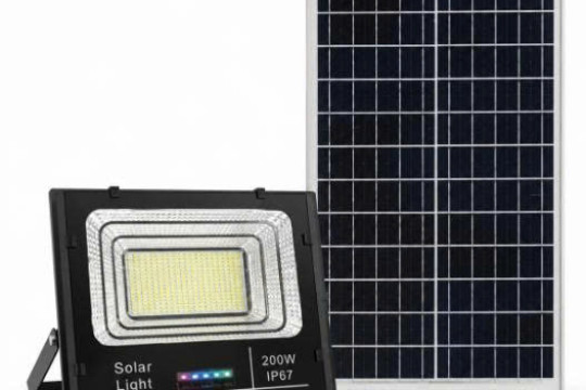 ĐÈN PHA NĂNG LƯỢNG MẶT TRỜI SACO 200W OE-P200S – DÒNG DỰ ÁN, ĐÓNG GÓI TIỆN LỢI CHO ĐẠI LÝ