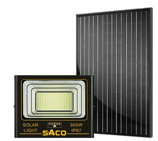 ĐÈN PHA NĂNG LƯỢNG MẶT TRỜI SACO 300W SA-P300C – NÂNG CẤP ĐỘ SÁNG, VẪN GIỮ CHUẨN IP68