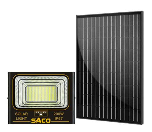 ĐÈN PHA NĂNG LƯỢNG MẶT TRỜI SACO 200W SA-P200TO3 – THIẾT KẾ CHUYÊN DÙNG LẮP TRONG NHÀ