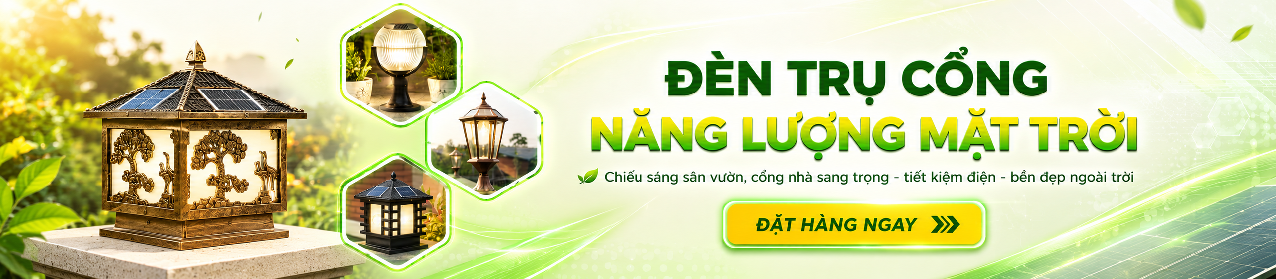 Đèn Năng Lượng Mặt Trời Lắp lối đi, vườn , cổng