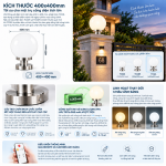 ĐÈN TRỤ CỔNG NĂNG LƯỢNG MẶT TRỜI TC02L – KÍCH THƯỚC LỚN CHO TRỤ CỔNG BỀ THẾ - ảnh 4