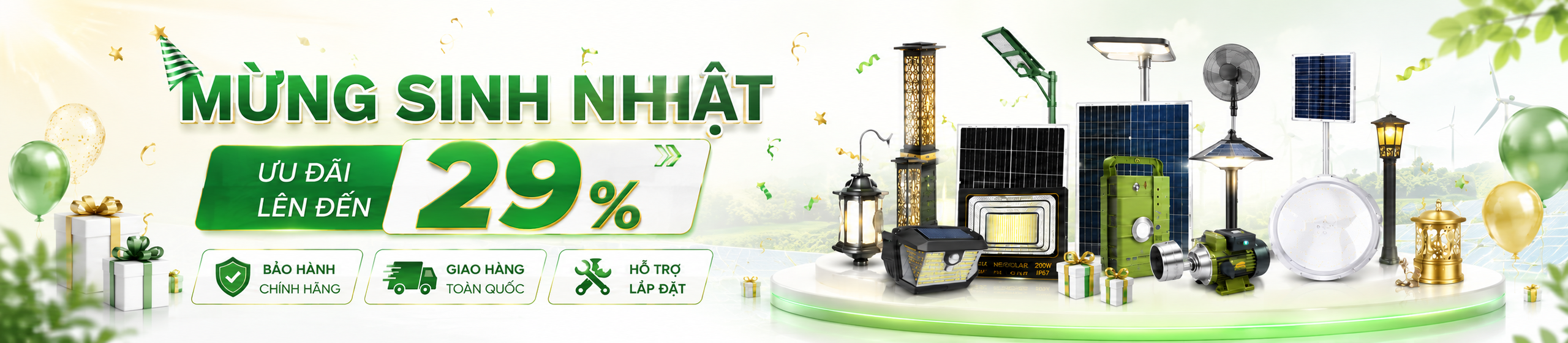 Ưu đãi sinh nhật - Giảm đến 29% tất cả sản phẩm