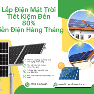 Lắp điện mặt trời tiết kiệm đến 80% tiền điện