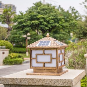 ĐÈN TRANG TRÍ-ĐÈN TRỤ CỔNG NĂNG LƯỢNG MẶT TRỜI CỔ ĐIỂN TC04