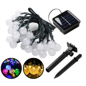 ĐÈN LED DÂY NĂNG LƯỢNG MẶT TRỜI HÌNH CẦU PHA LÊ LD04 12V